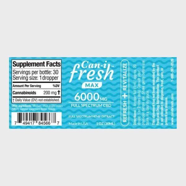 Cani-Fresh Full Spectrum CBD Oil Label