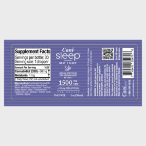 Cani-Sleep Broad Spectrum CBD Oil Label