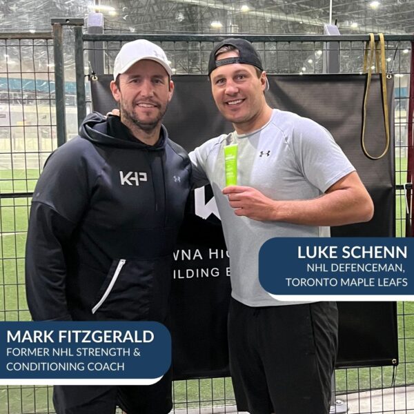 Mark Fitzgerald and NHL defenceman Luke Schenn