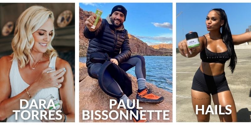 Dara Torres, Paul Bissonnette and Hails use CBD topical cream