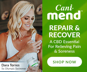 Olympic swimmer Dara Torres with CBD topical cream
